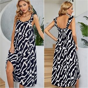 The Classic Contrast Midi Dress